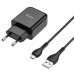 Блок питания Hoco N2 Vigour (1 USB) + кабель MicroUSB black