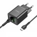 Зарядное устройство Hoco N28 Founder 20W (USB + Type-C) + кабель Type-C to Type-C black