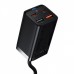 Сзу Baseus GaN3 Pro 65W (2 Type-C + 2 USB) + кабель Type-C to Type-C 100W (1m) black