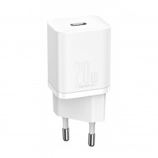 Сзу Baseus Super Silicone PD Charger 20W (1Type-C) white