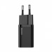 Комплект для заряда Baseus Super Silicone PD Charger 20W (1Type-C)   кабель Type-C to Lightning черный